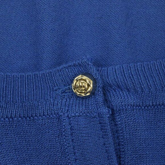 Premise Studio Cardigan Sweater Womens 0X Blue Rose Buttons 3/4 Sleeve - Picture 8 of 9